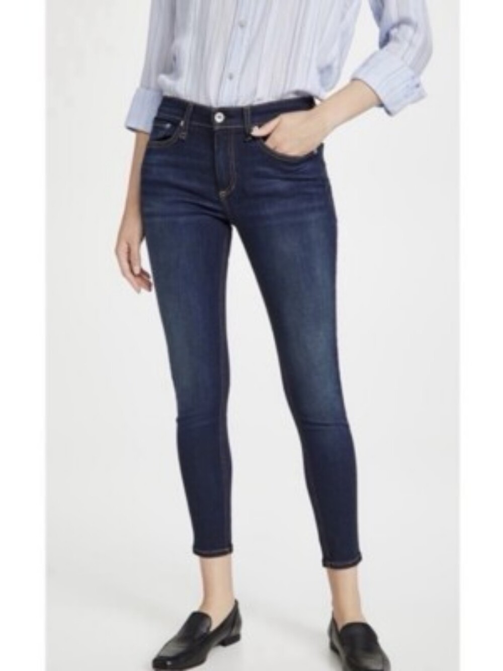 rag & bone Dark Indigo Skinny Jeans - Women's